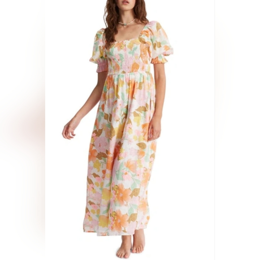 Billabong Floral Puff Sleeve Maxi Dress - Picture 3 of 3